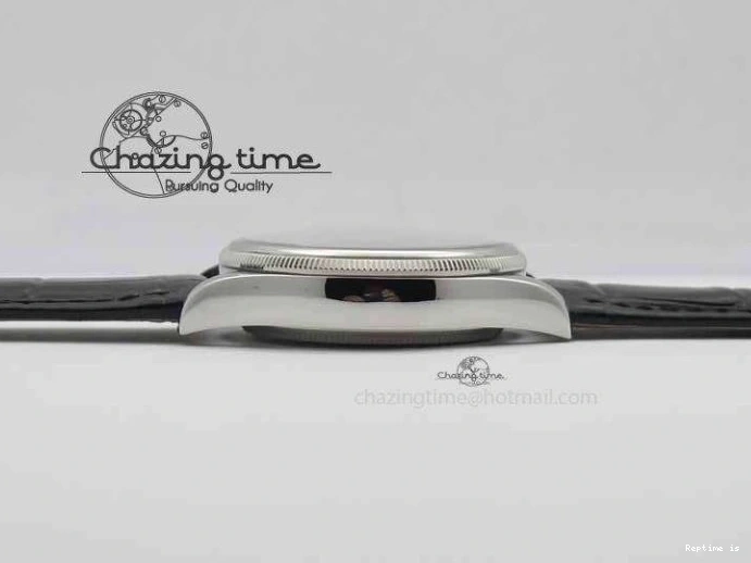 1223 Cellini Date VF Best Edition SS Black Dial Stick Markers On Black Leather Strap A Lightweight 3725